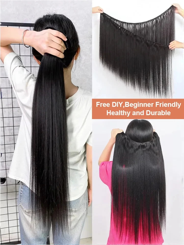 100% Real Human Hair Bone Straight Bundles 30 40 Inches Raw Hair 1 3 4 Bundles Brazilian Hair Weave Extensions For Black Women