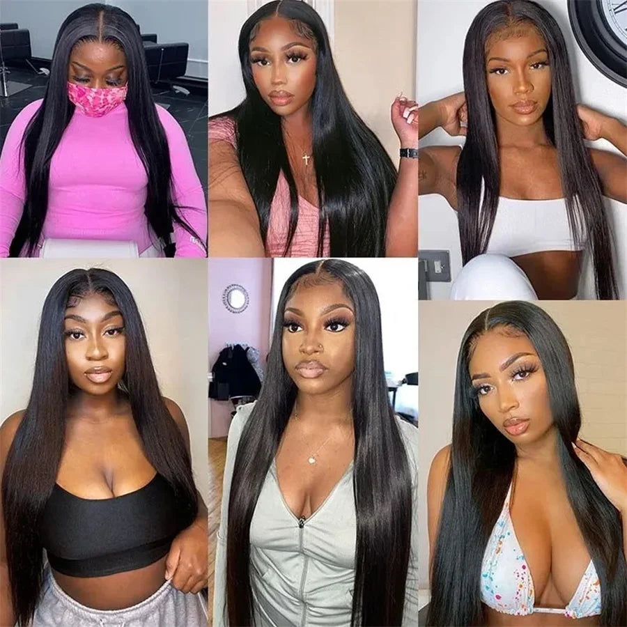 Bone Straight Wig 13x4 13x6 Hd Transparent Lace Frontal Human Hair Wigs Lace Front Pre Plucked With Baby Hair Wig Brazilian Hiar