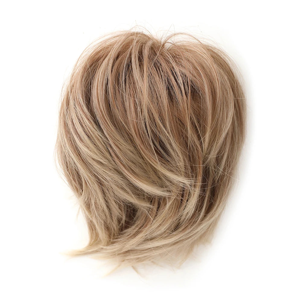 Short Ponytail Hair Bun Extensions Straight Hair Bun Synthetic Messy Bun Hairpieces Elastic Easy Scrunchies for Women