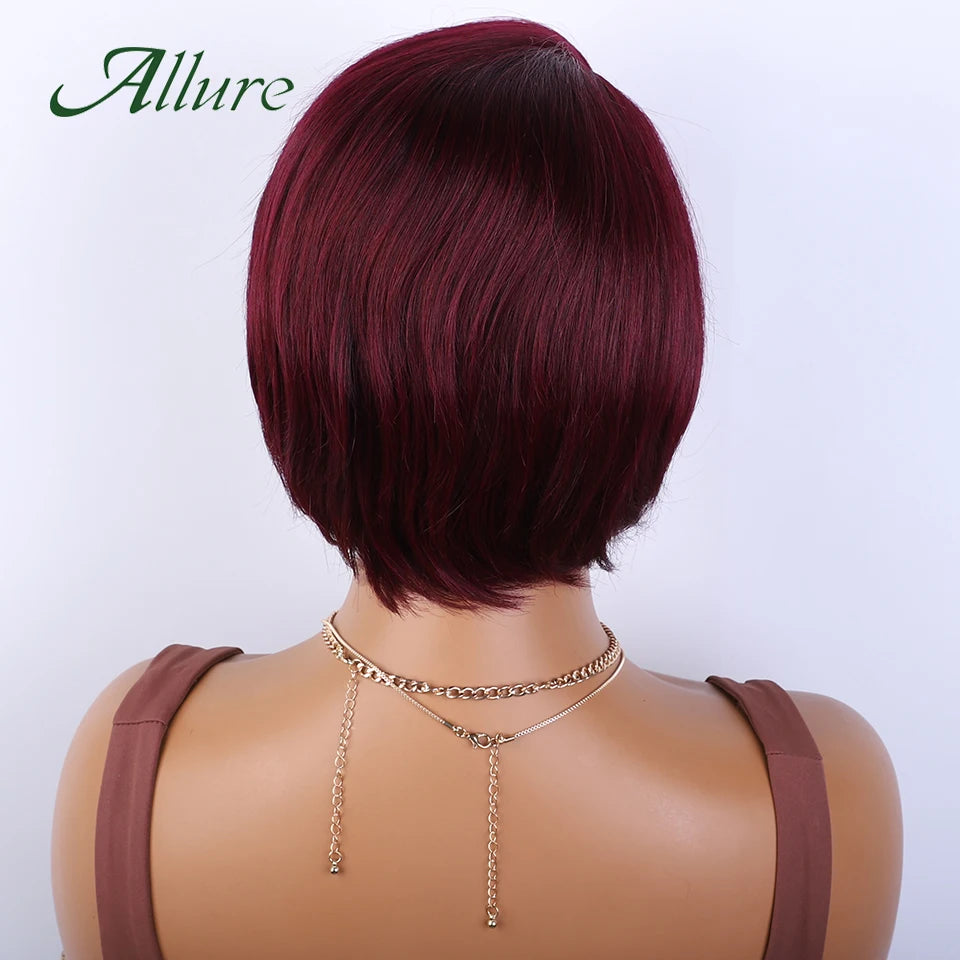 Brazilian Human Hair Lace Straight Bob Wigs 99j Colored Wear And Go Short Straight Bob Wigs For Black Women Straight Hair