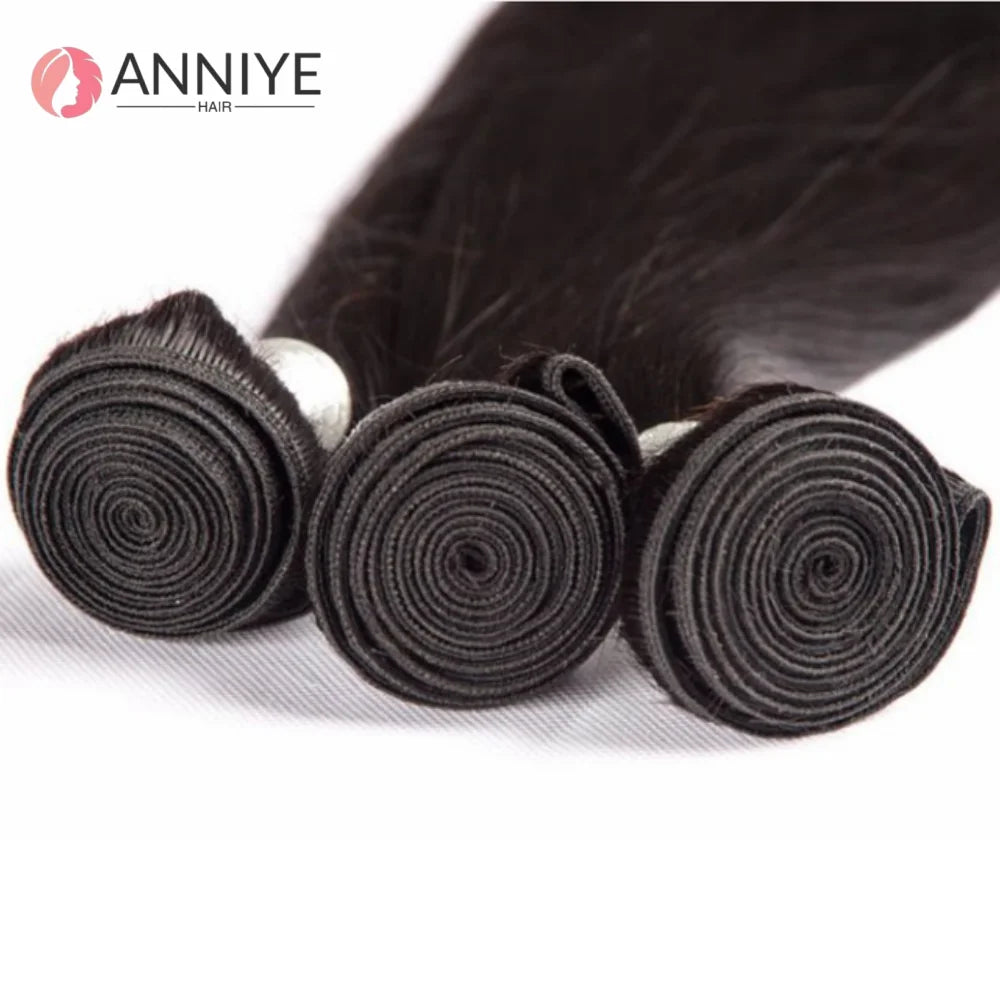 Brazilian Bone Straight Human Hair 1 3 4 Bundles Raw Virgin Remy Hair Extensions Natural Color Long Hair For Women 30 Inch Hair