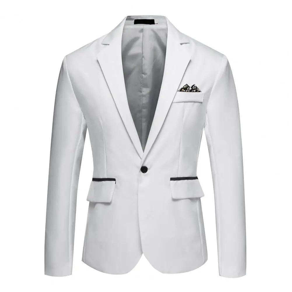 2026 Men Blazer Black Red Blue Blazer Jacket Suit Coat Business Leisure Slim Fit Fashion High Quality Single Button Suit Coat