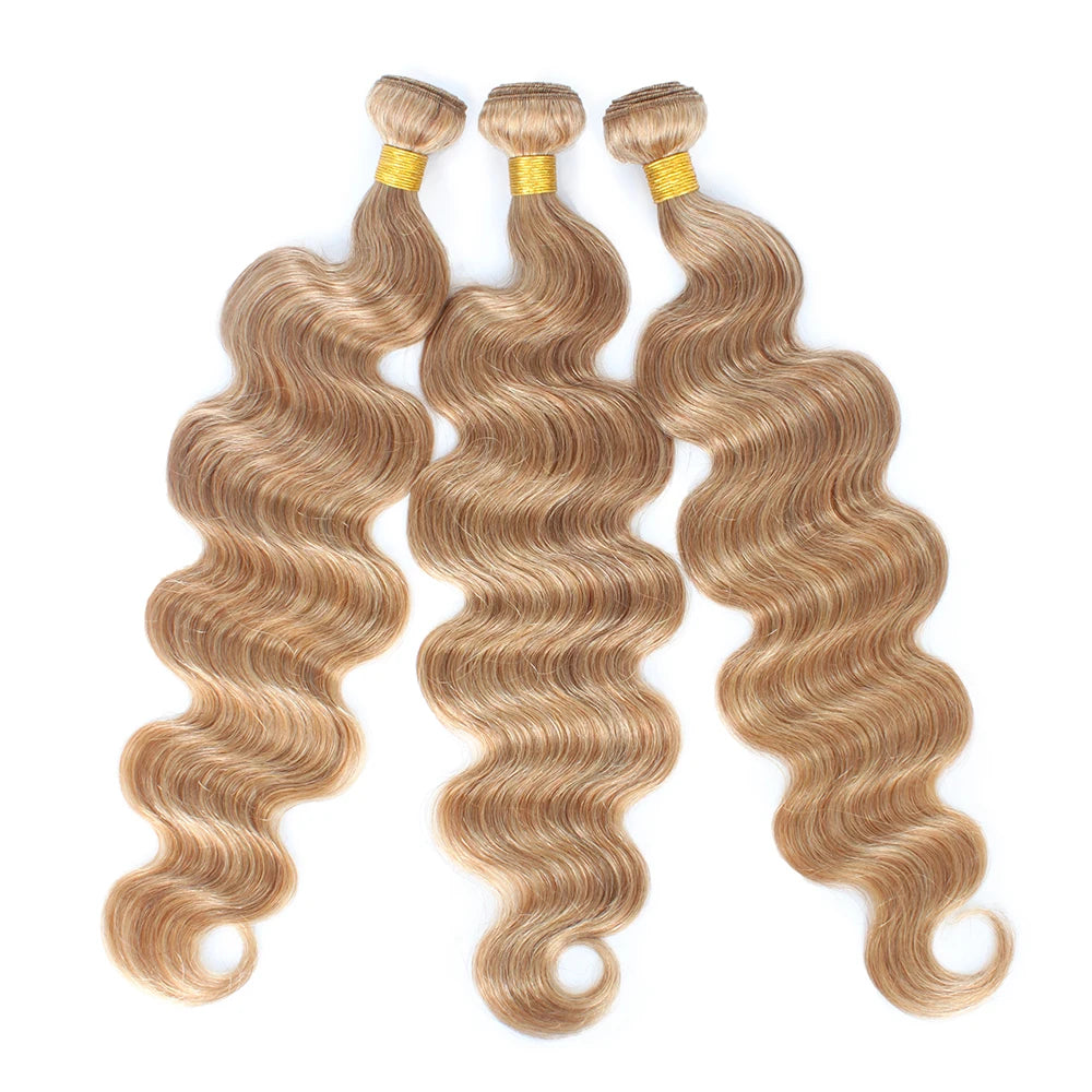 Blonde Body Wave Human Hair Bundles 27 Colored Bundles Human Hair 1/3/4 Bundle Deals Tissage Human Hair Extentions Remy Raw Hair