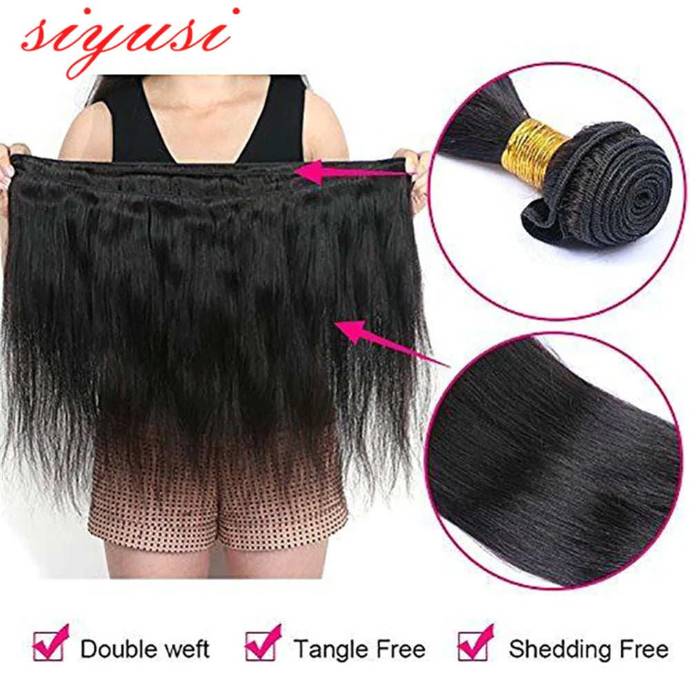 Brazilian Straight Hair Bundles 1/3/4 Pcs 100% Unprocessed Human Hair Straight Bundles Human Hair Extensions For Black Women