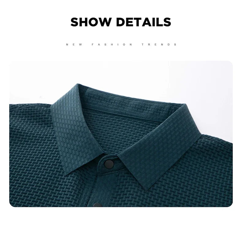 New men's short-sleeved polo shirt - fashionable, breathable and comfortable, suitable for summer wear