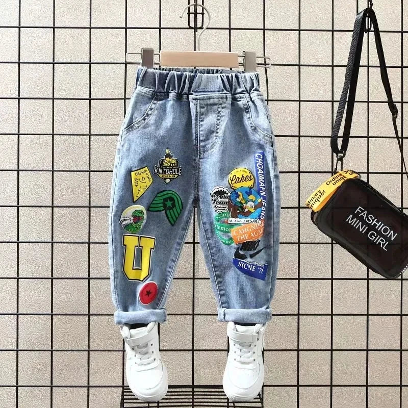Boys suits spring and autumn new children's casual sweater pants two-piece suits boys clothes suits children's clothing