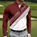 Comfortable Polo Shirt Men's Long Sleeve Suitable for Sports Wear Spring and Autumn Casual Outdoor Digital Printing
