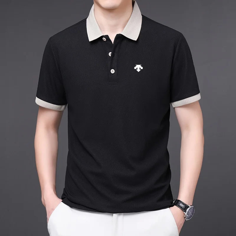 Designer Original Men's Polo Shirt New Lapel Exquisite Print Short Sleeve T-Shirt Versatile Casual Soft Business Men's clothing