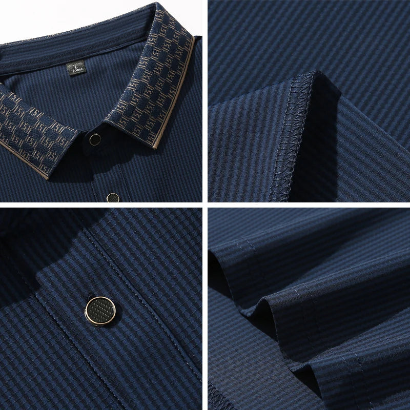 Polo Shirt Men 7xl 8xl 9xl Summer 2025 New High Quality Mens Short-Sleeved Polo Shirt Ice Silk Men's Business Casual Polo Shirt
