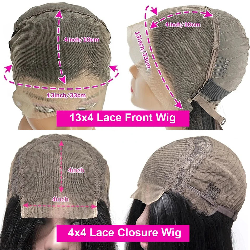 Straight Short Bob Wig Human Hair 13x4 Transparent Lace Front Wigs 230 Density Natural Black Bone Straight Short Human Hair Wigs