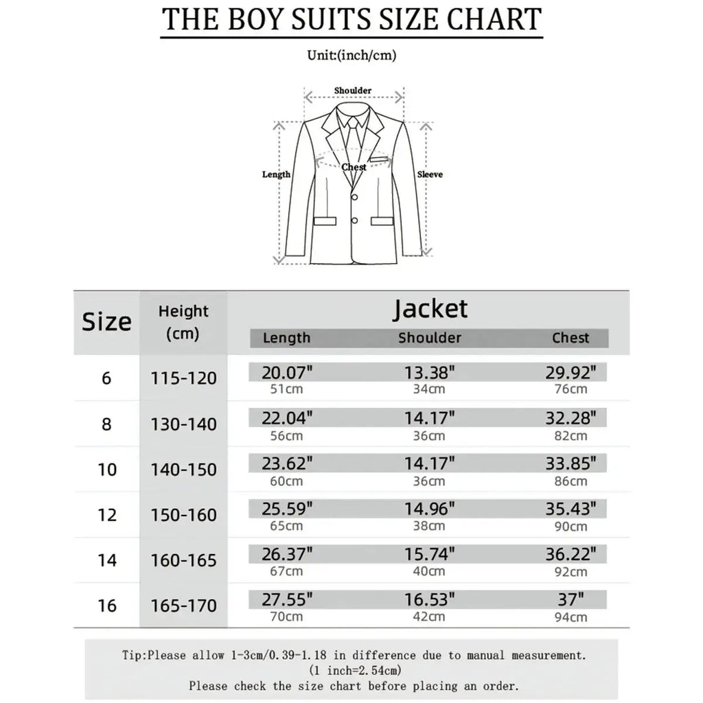 Kids Blazer Boys Easter Outfit Wedding Suit Formal Solid Jacket Teenager Gentleman Birthday Party Gift Performance Clothing Set