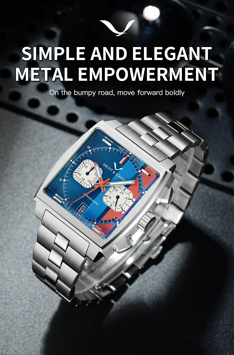 Watches Men 2025 New Hot Watches Luxury Men Quartz Wrist Watch Japan VK64 Chronograph Trendy Sport Waterproof Men's Watch