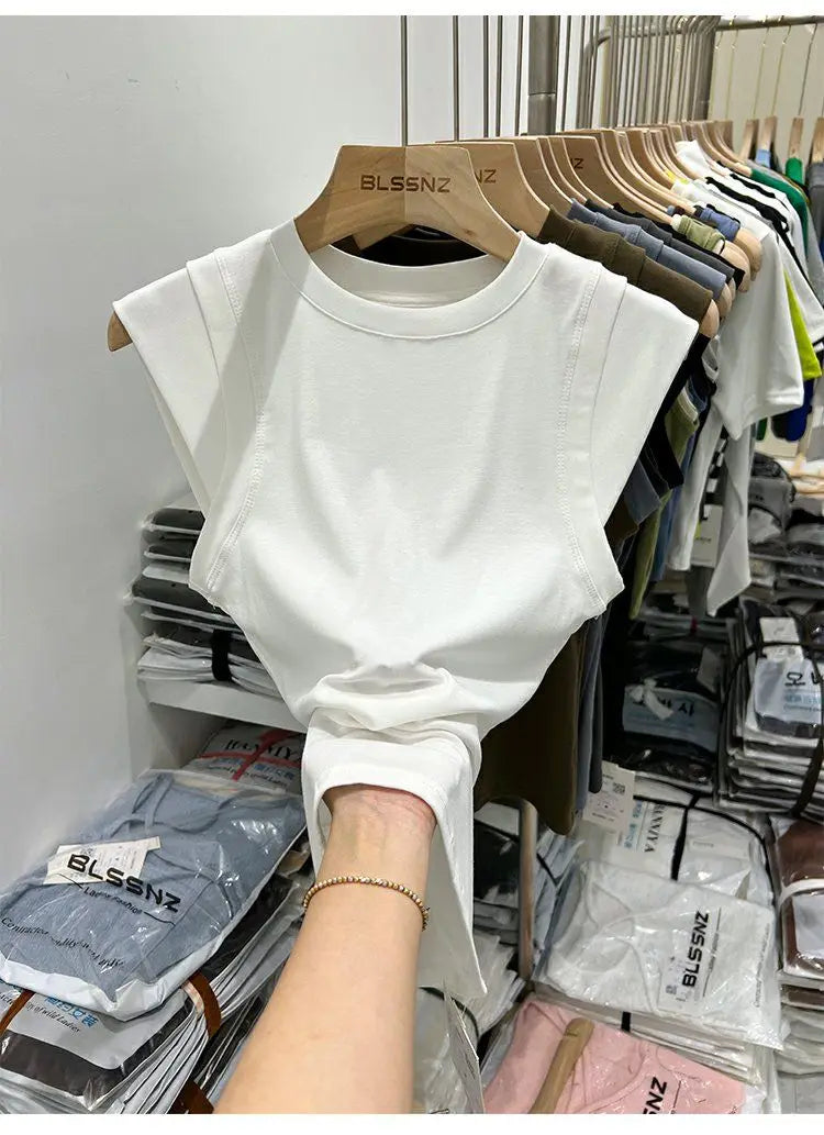 Summer Women T Shirt Girls T-Shirt Woman Clothes Tops Cotton Slim Tshirt Female Long Sleeve Crop Top Spring Tee Sexy Canale Y2k