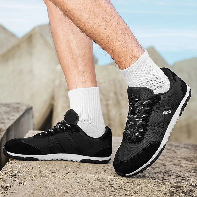 Men Spring and Autumn Oversized Wide Toe Shoes Barefoot Casual Shoes Popular Flat Sneaker Outdoor hiking driving Footwear