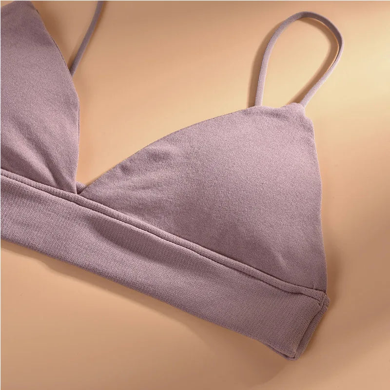 Summer Women Bra French Triangle Tube Top Sexy Seamless Bras Camisole Wireless Backless Lingerie Bralette