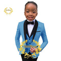 Boys Suit Wedding Tuxedo 3 Piece Shawl Collar Jacket Pants Vest Child Formal Blazer Set Slim Fit Outfit costume garcon mariage