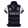 Men's polo shirt Tokyo Japan Royal short sleeve leisure sports party cotton embroidered luxury contrast color original design