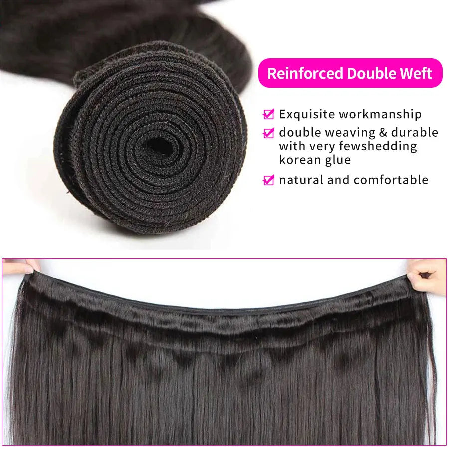 12A Body Wave Human Hair Bundles Unprocessed Brazilian Virgin Hair Bundles 14-30 Inch Natural Color Human Hair Extension
