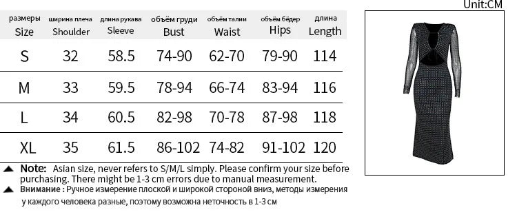 Autumn Winter Sequins Hollow Out Sexy Party Club Maxi Dress Outfits for Women Mesh Long Sleeve Lace Up Bodycon Dresses Vestido