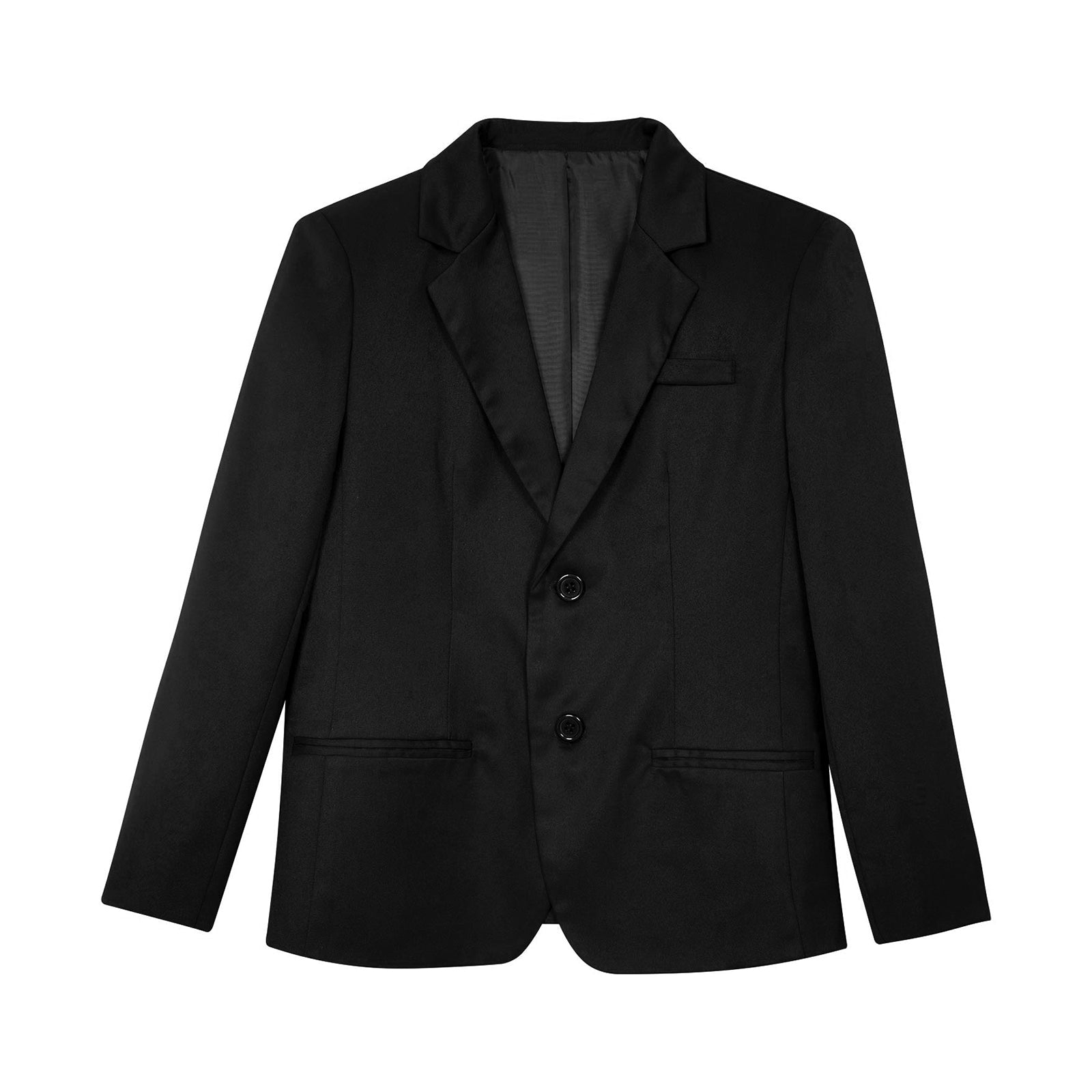 Boys Gentleman Blazer Notch Lapel Shoulder Pads Suit Coat Jacket Outerwear for Christmas Wedding Banquets Birthday Party Prom