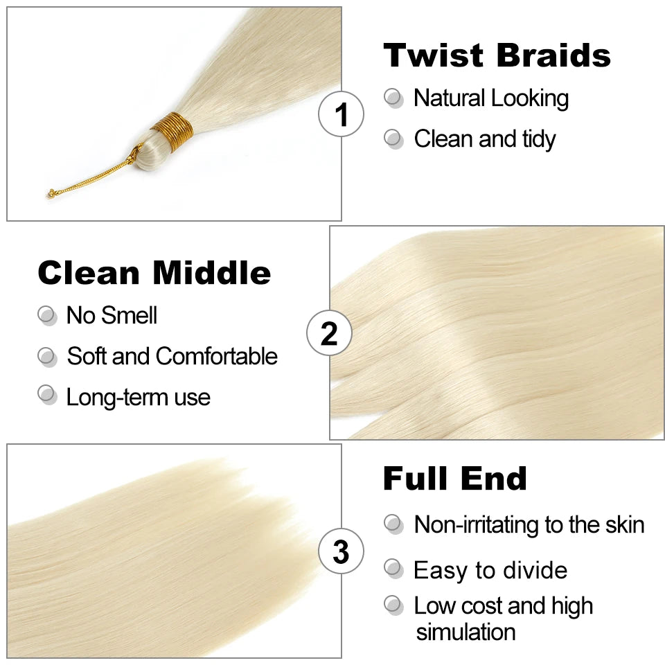 Synthetic Bone Straight Crochet Hair Extensions 30 Inch Hook Braids Ariel Straight Hair Weaving 1-3Pcs Purple Fake Hair Bundles