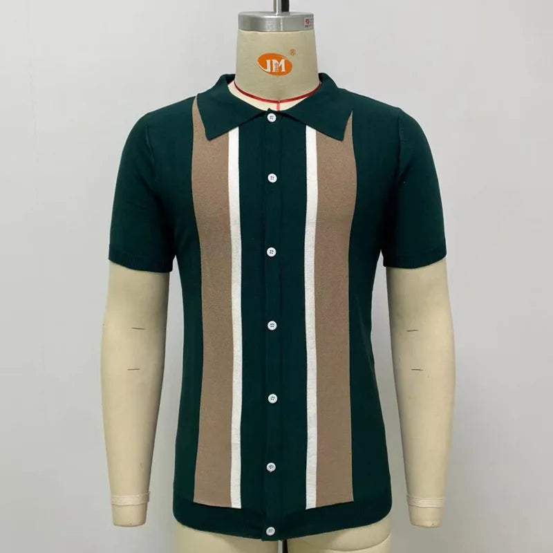 2026 Men's Summer Polo Shirt Short Sleeve Polo Business Party T-Shirt High Quality Men's Polo Shirt Streetwear Casual Knit Tops