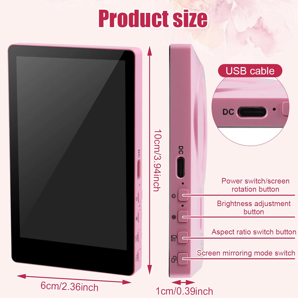 Wireless Vlog Mobile magnetic selfie screen using phone rear camera for Selfie Vlog or Live Stream Compatible.