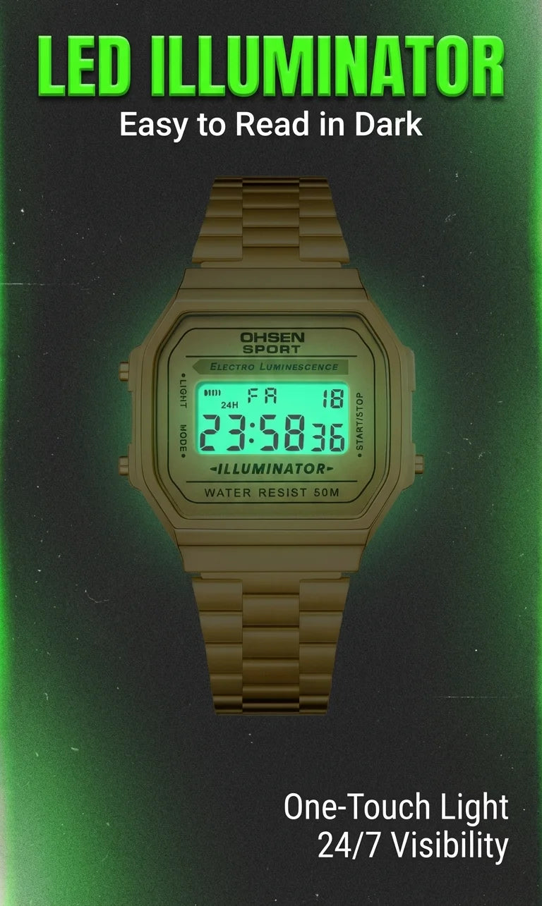 Digital Watches for Women Luxury Gold Ladies Sport Watch reloj mujer Stainless steel Electronic Watch Alarm Clocks Gifts