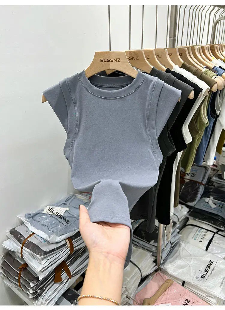 Summer Women T Shirt Girls T-Shirt Woman Clothes Tops Cotton Slim Tshirt Female Long Sleeve Crop Top Spring Tee Sexy Canale Y2k