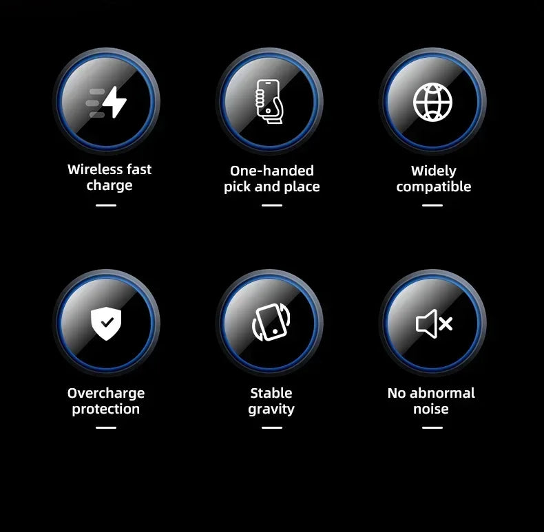 VIKEFON Car Wireless Charger Car Phone Holder for iPhone 17-12 Pro Max 11 Pro X MAX 8 7 Plus Intelligent Infrared Phone Holder