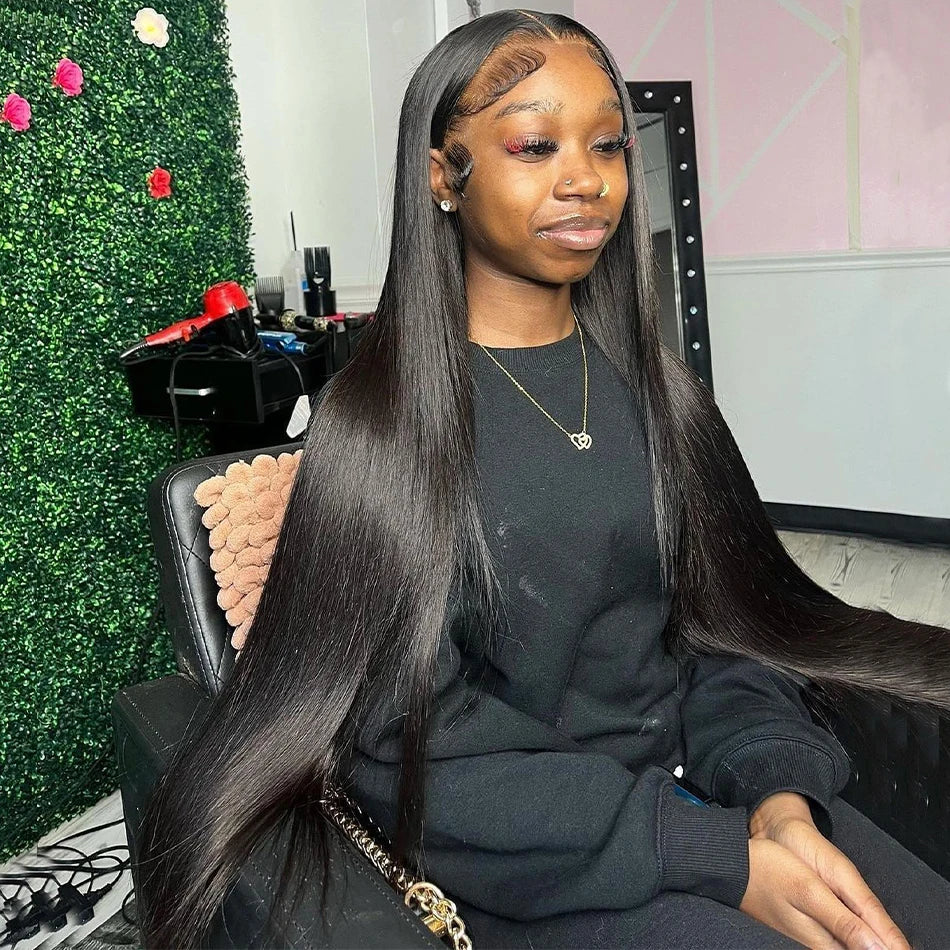 40 Inch Bone Straight Human Hair 13x4 Hd Lace Frontal Wig Brazilian 13x6 Lace Front Human Hair Wigs For Black Women Pre Plucked