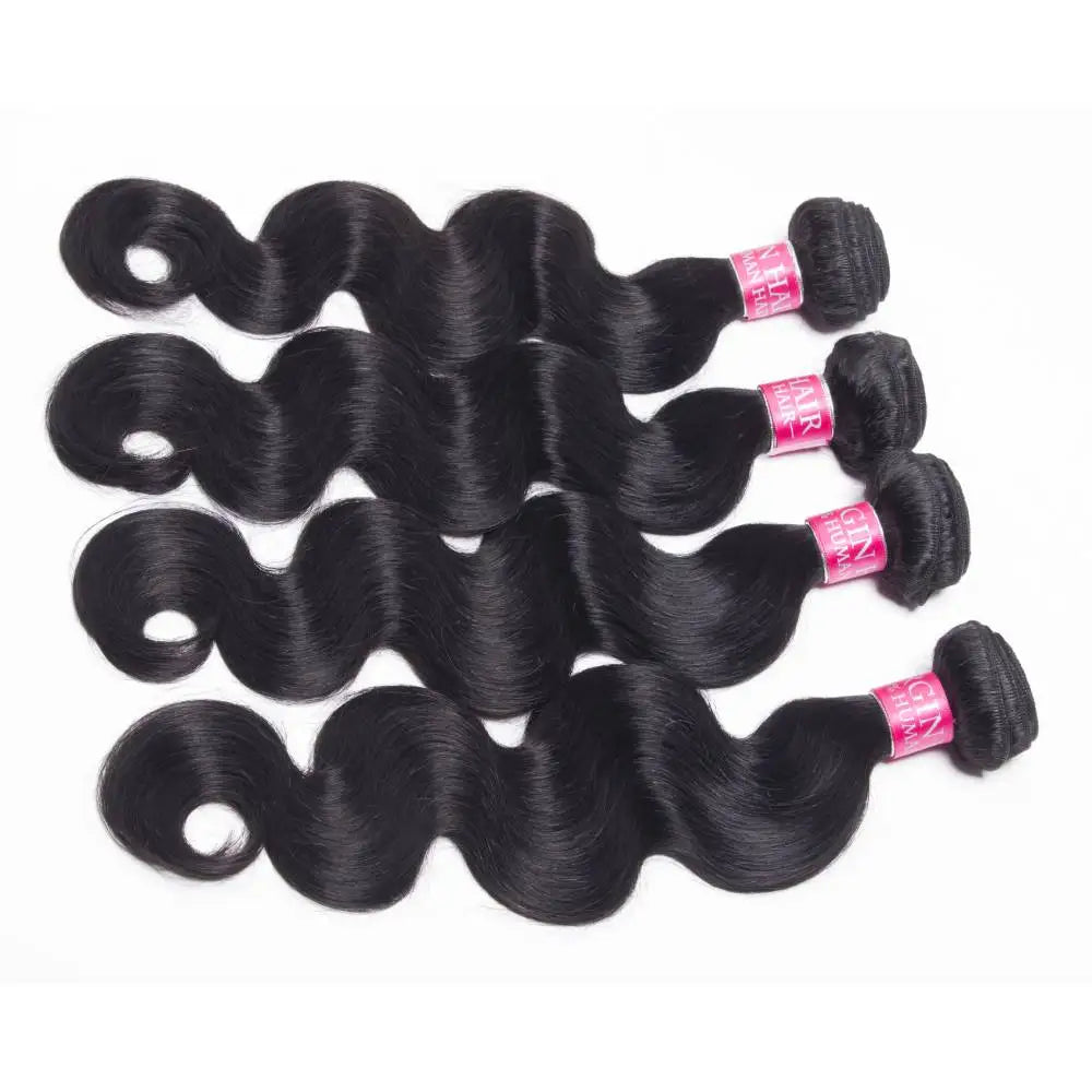 12A Body Wave Human Hair Bundles Unprocessed Brazilian Virgin Hair Bundles 14-30 Inch Natural Color Human Hair Extension