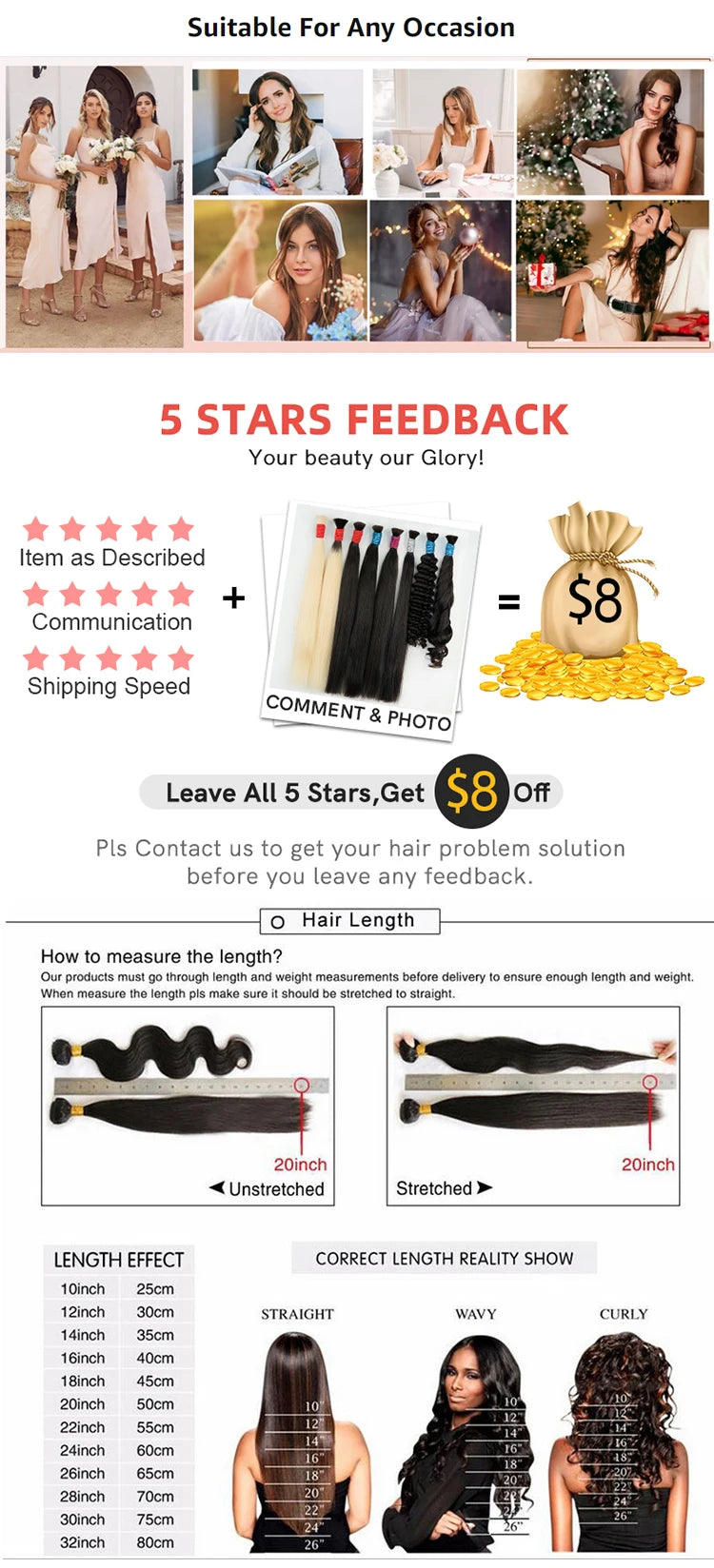 Straight Human Hair Bundles No Weft Natural Black Bulks Blonde Brazilian Remy Hair 100% Real Natural Hair Extension For Women