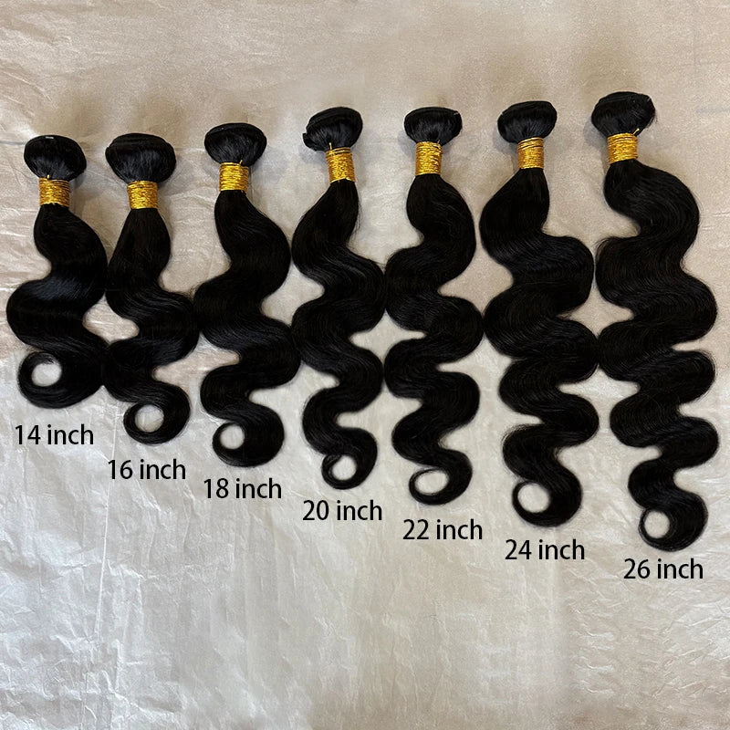 Natural Color Body Wave Bundles Human Hair 22 24 26 Inch Brazilian Virgin Hair 3/4 Bundles Human Hair Extensions For Women