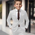 Brown Boys Suit 2 Piece Set Jacket Pants Wedding Kids Tuxedo Holiday Dress Boys Blazer Custom Clothes