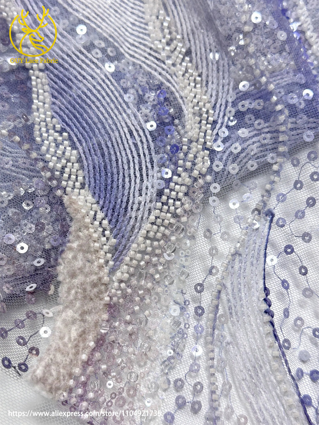 Latest French Ladies Party Evening Dresses Luxury Lace Fabrics High Quality African Groom Beaded Sequins Tulle Lace Fabrics