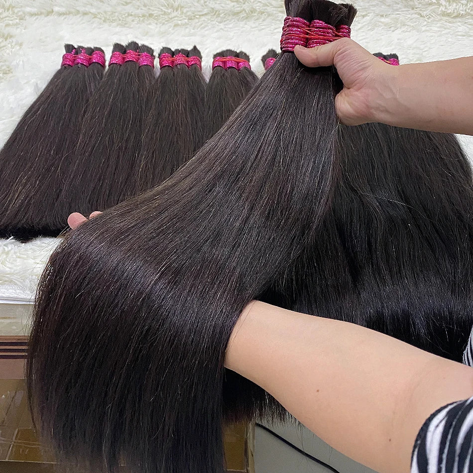 Pure Natural 100% Human Hair Bulk Braiding Hair Cabelo Humano No Weft Hair Unprocessed Human Hair Boho Braids Curly Body Wave