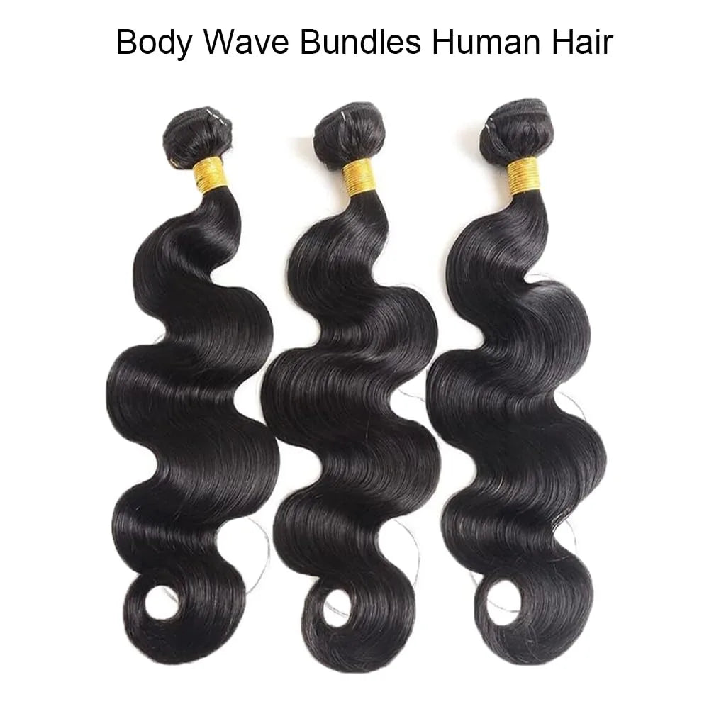 Brazilian Body Wave Human Hair Bundles Natural Hair Weave Deal 10-30Inch 100% Human Hair  Remy Hair Extensions