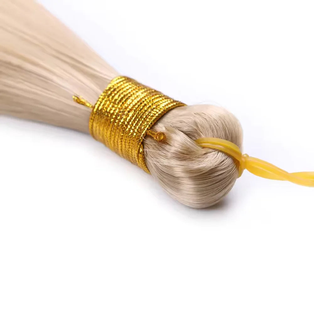 Bone Straight Silky Crochet Braiding Hair Synthetic Bulk High Temperature Hair Bundles Extension 28 Inch 150g Per Pack for Women