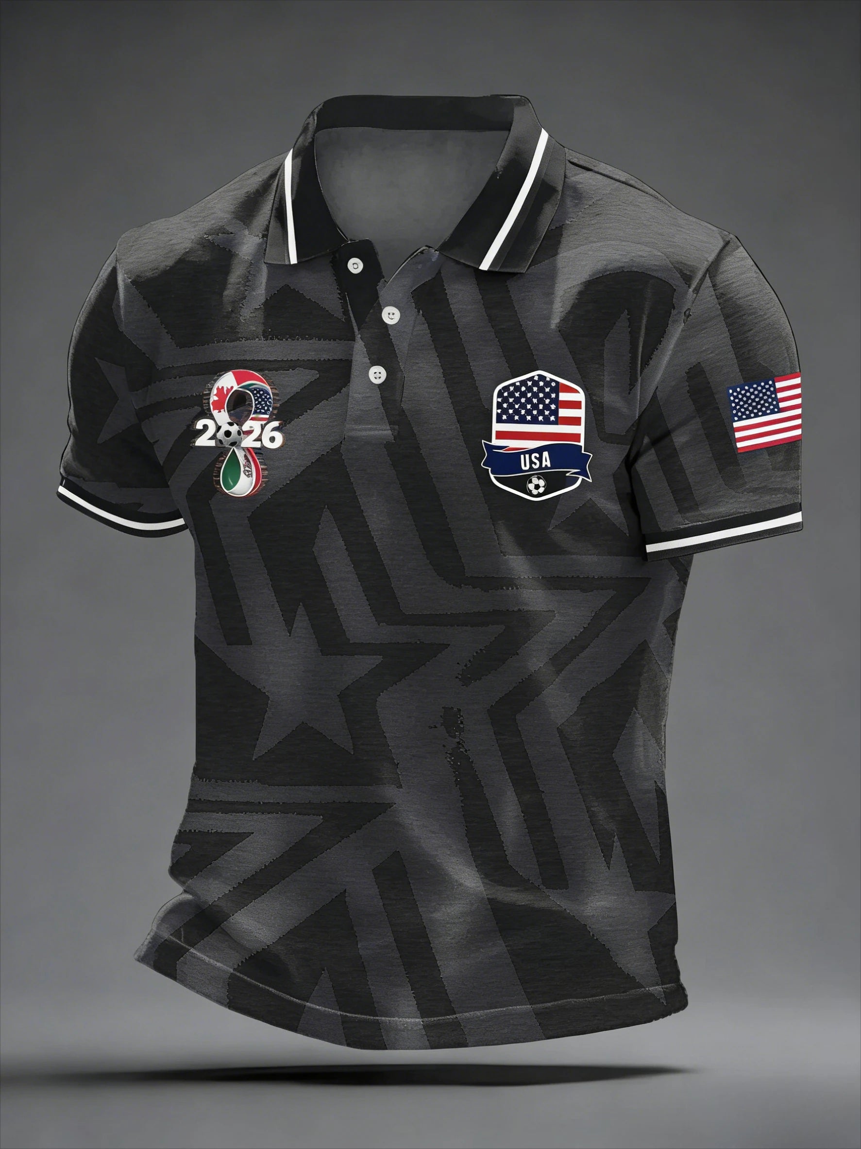 2026 Model Polo Shirt - 3D Printed Image for American Independence Day - Breathable and Quick-drying - Suitable for All Seasons