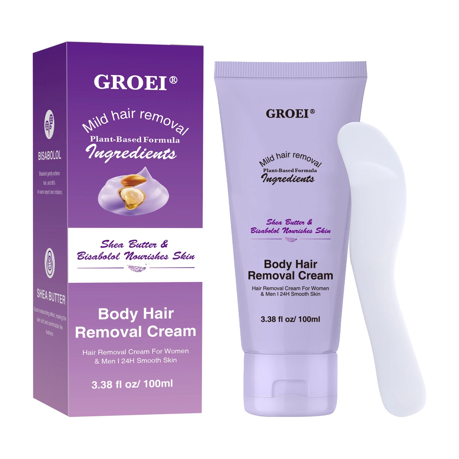 Hair Removal Oil 60ml - Natural Hair Growth Inhibitor with Jojoba & Almond Oil, Gentle Formula for Smooth Skin, All Skin Types
