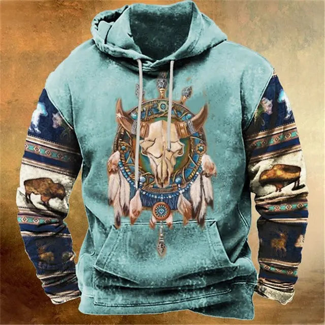 Hoodies For Men Y2k Golf Camping Casual cowboy Long Sleeve Autumn Fashion Sweatshirts 3d Printed Hooded Holiday Loose Oversized