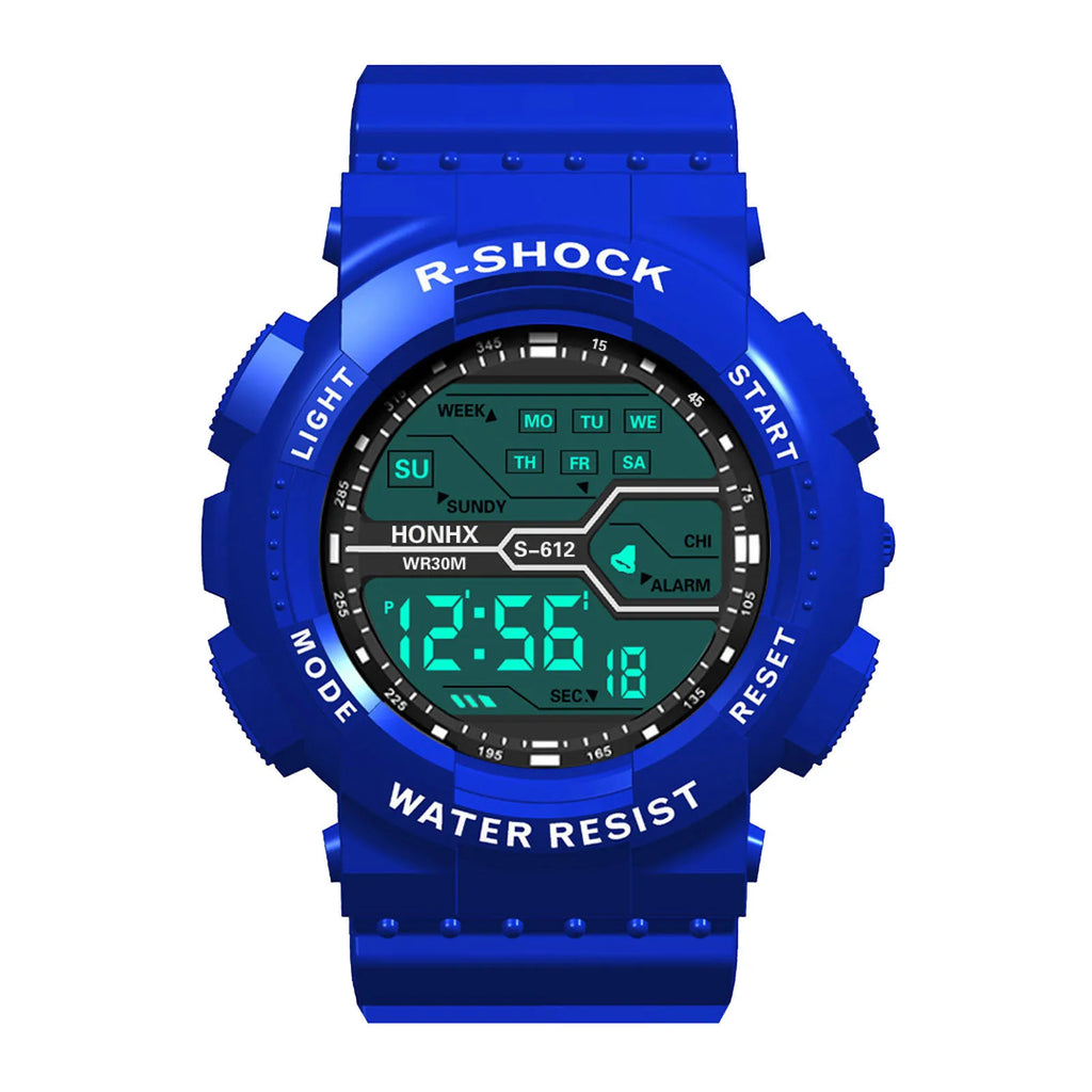 A Variety Of Styles Of Cool Sports Electronic Watches With Four Buttons