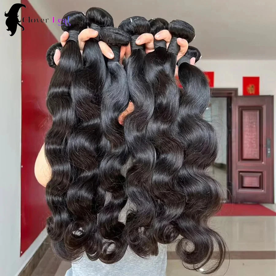 12A 24inch Body Wave Human Hair Bundles 100% Brazilian Raw Human Hair 1/3/4 Bundles for Women Thick Bundles 3 Days Delivery