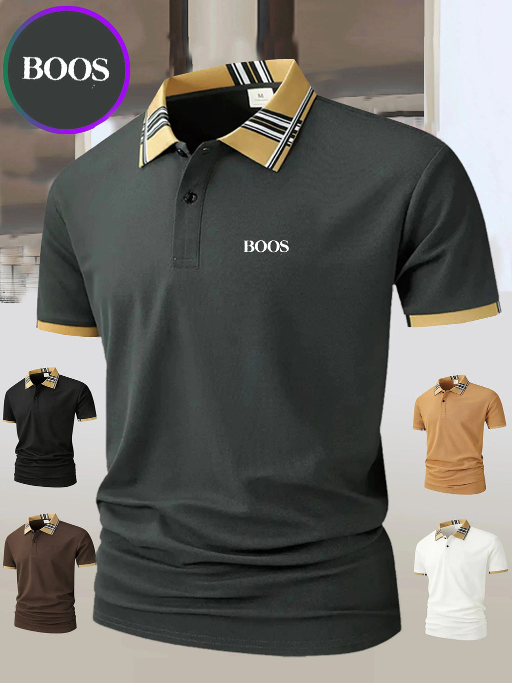 High Quality Mens polo shirt T-shirt Men's clothing  Embroidered Men's fashion Slim fit NEW Breathable Loose Oversized Shirt