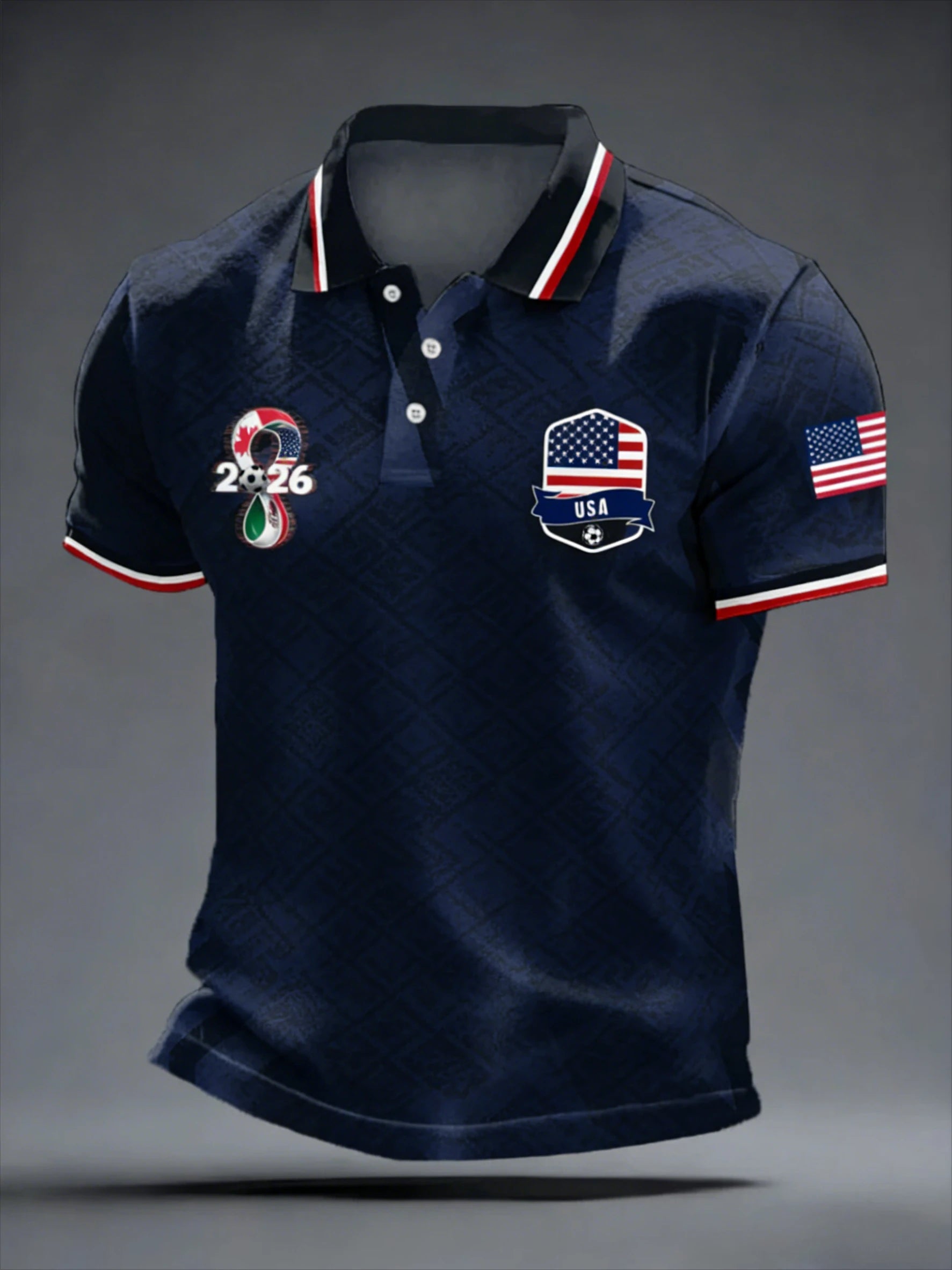2026 Model Polo Shirt - 3D Printed Image for American Independence Day - Breathable and Quick-drying - Suitable for All Seasons