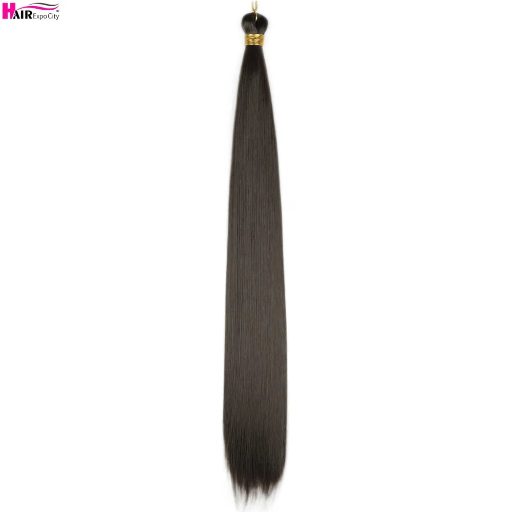 Bone Straight Braiding Hair 150g Silky Synthetic Hair For Box Braids Pre Stretched Ombre Crochet Braids Hair Extension