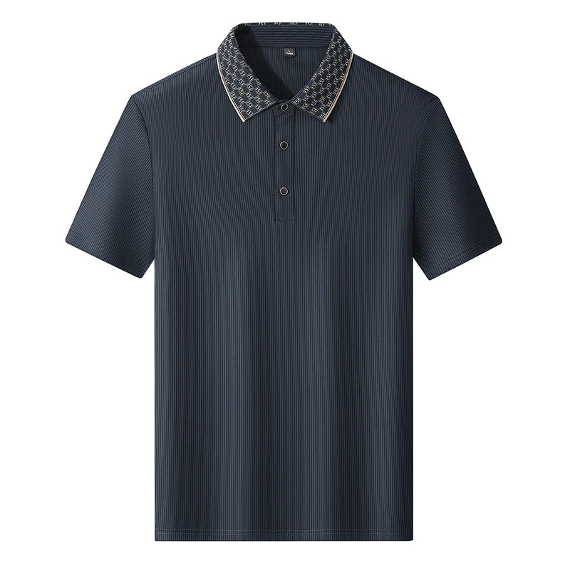 Polo Shirt Men 7xl 8xl 9xl Summer 2025 New High Quality Mens Short-Sleeved Polo Shirt Ice Silk Men's Business Casual Polo Shirt