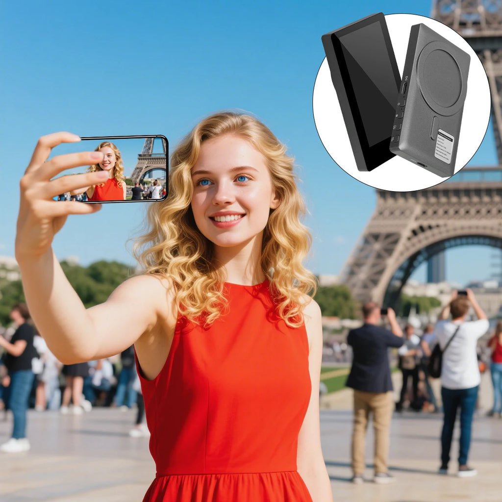 Wireless Vlog Mobile magnetic selfie screen using phone rear camera for Selfie Vlog or Live Stream Compatible.