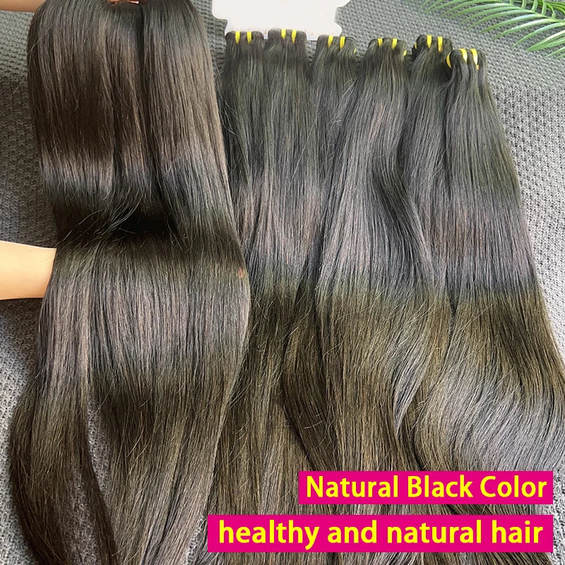 Vietnamese Bone Straight 100% Human Hair Bundles Unprocessed Raw Hair Extensions For Women Natural Color Double Weft 10-36inch